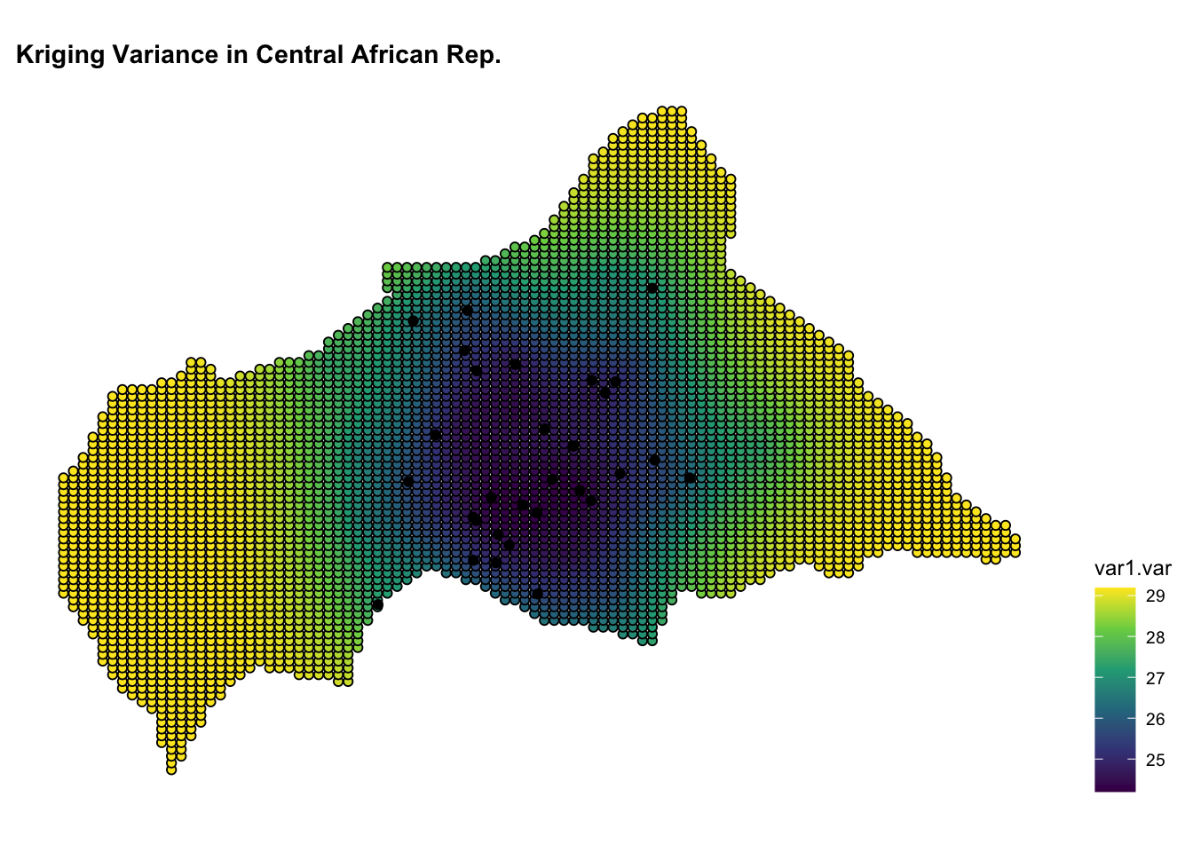 Kriging Map of Central African Rep.