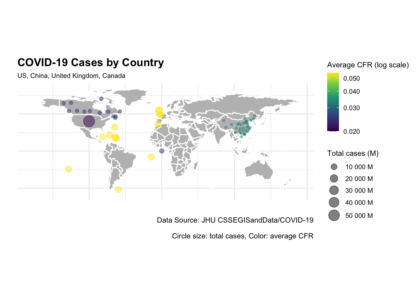 COVID-19 Cases by Country